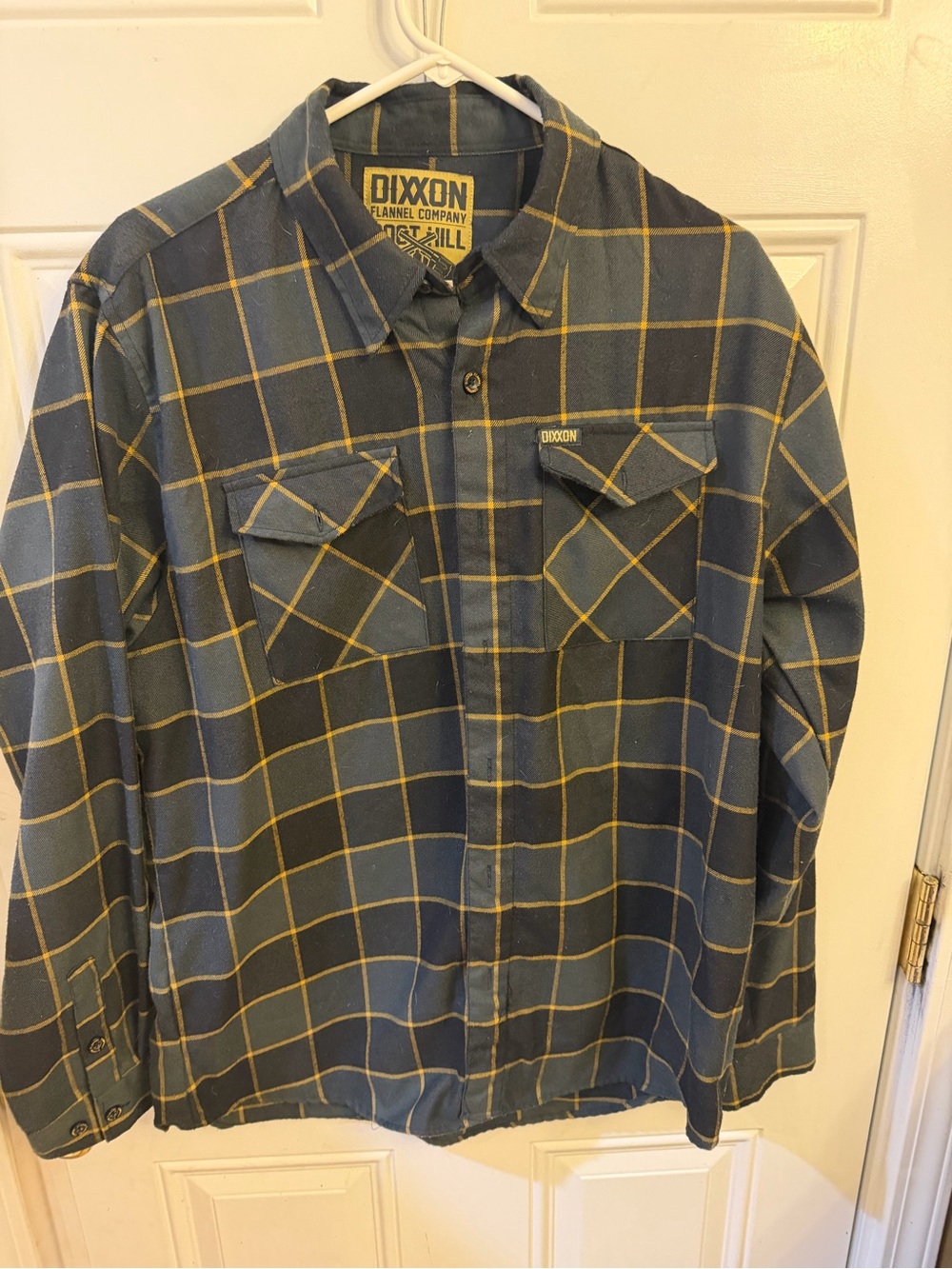 DIXXON Blue and Yellow Plaid Button-Down Shirt